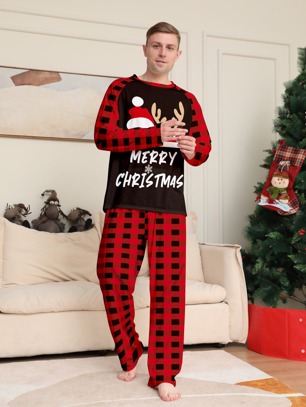 Lettres mignonnes Imprimées Costume parent-enfant de Noël