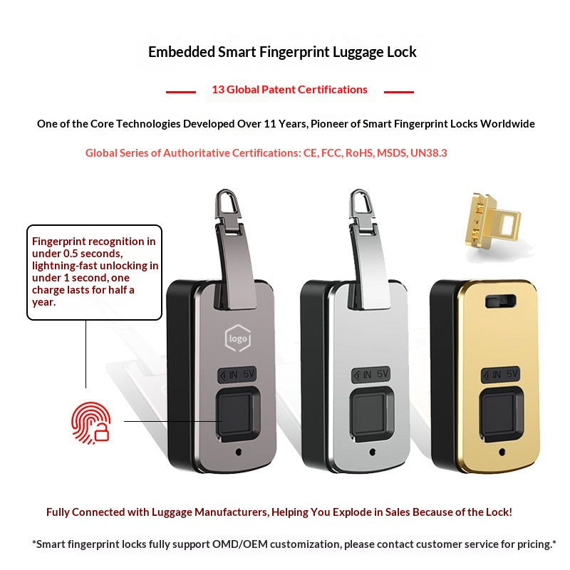 FIPILOCK Smart Fingerprint Lock Sac à dos