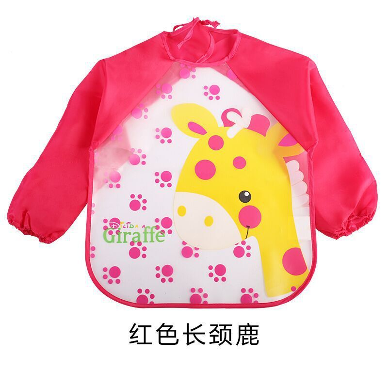 Gown enfant manches longues enfants imperméable repas Baby Tablier Peinture Vêtements Bib Protectiv