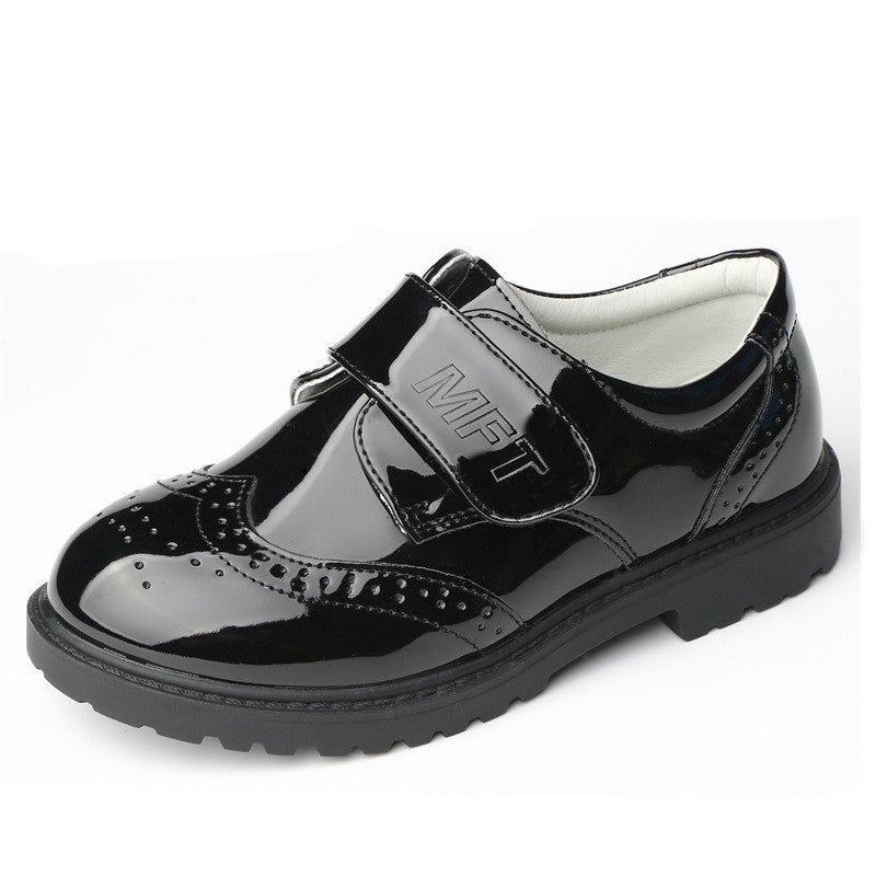 Garçons Chaussures en cuir Campus étudiant Black British Style