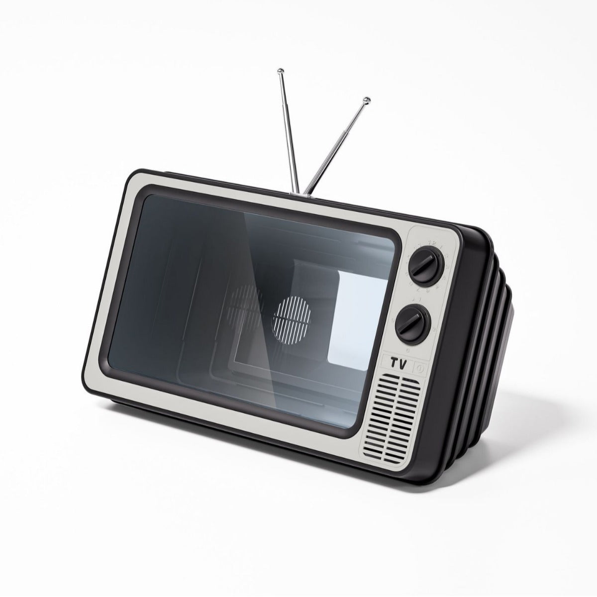 Accueil Blu-ray Support de téléphone de bureau Creative Retro TV Écran agrandi Support de téléphone mobile