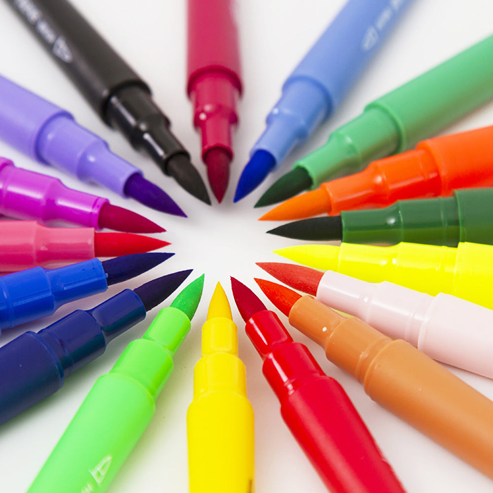 Double-extrémité de crochet ligne Soft-Tip stylo de couleur marqueur aquarelle