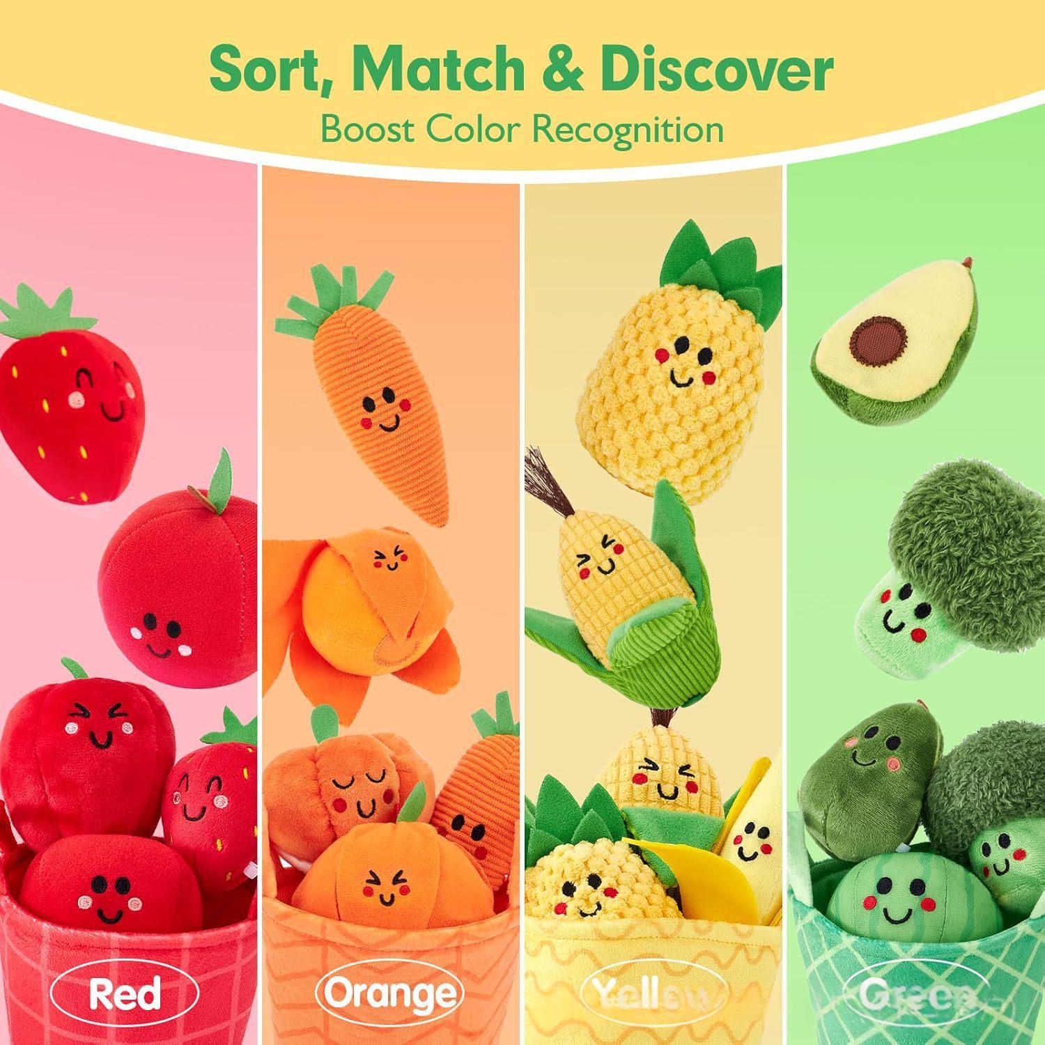 Jouets sensoriels de fruits et légumes Montessori