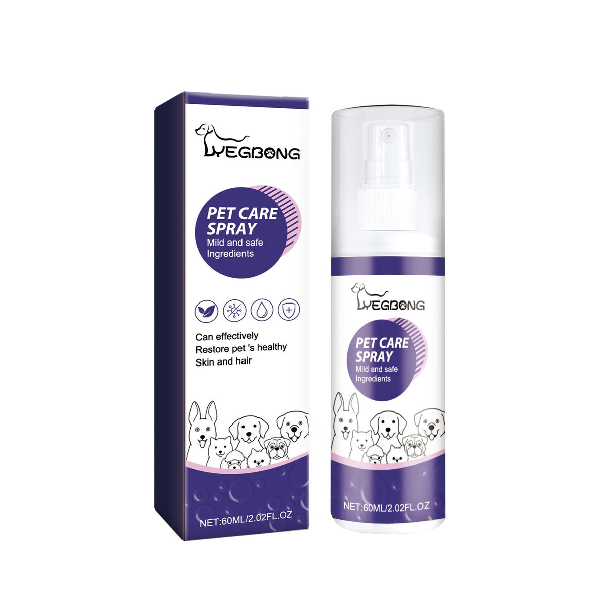 Eggbong soin des animaux Spray soin des chats et des chiens soin de la peau Spray soin de la peau