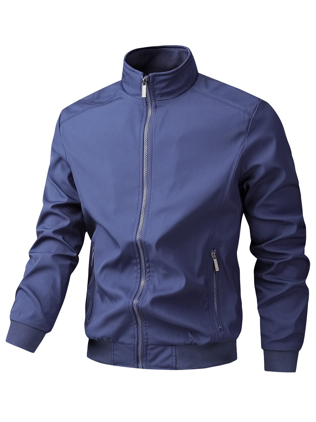 Homme Casual Sporty Loose-fitting Stand-collar Veste respirante