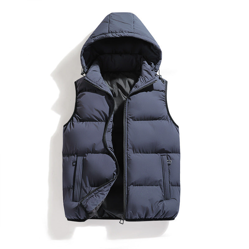 Veste casual mode en coton couleur solide pour hommes