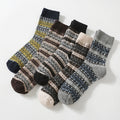 Chaussettes en laine carrée rétro