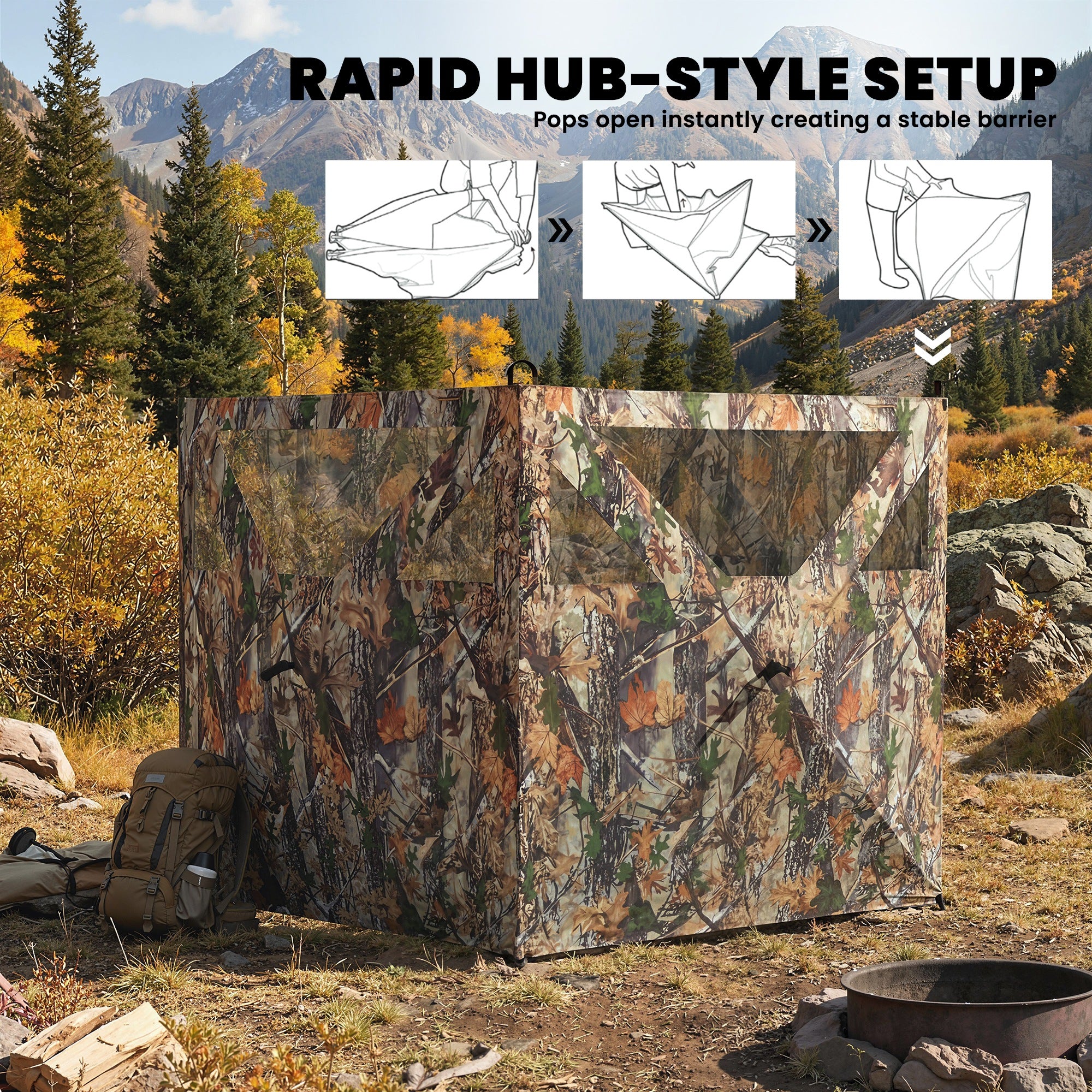 Chasse au camping aveugle
