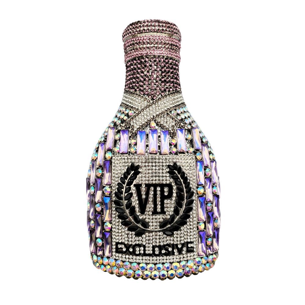 Champagne Bouteille Diamond Hand Holding Sac de dîner