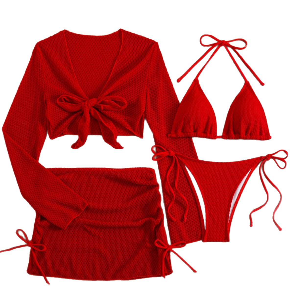Ensemble de maillots de bain de vacances Lacey blanc cassé léger