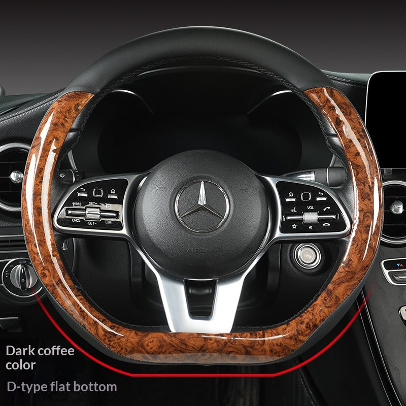 Crystal wood steering wheel trim