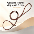 En cuir véritable tressé corde Cowhide chien laisse Pet entraînement laisse