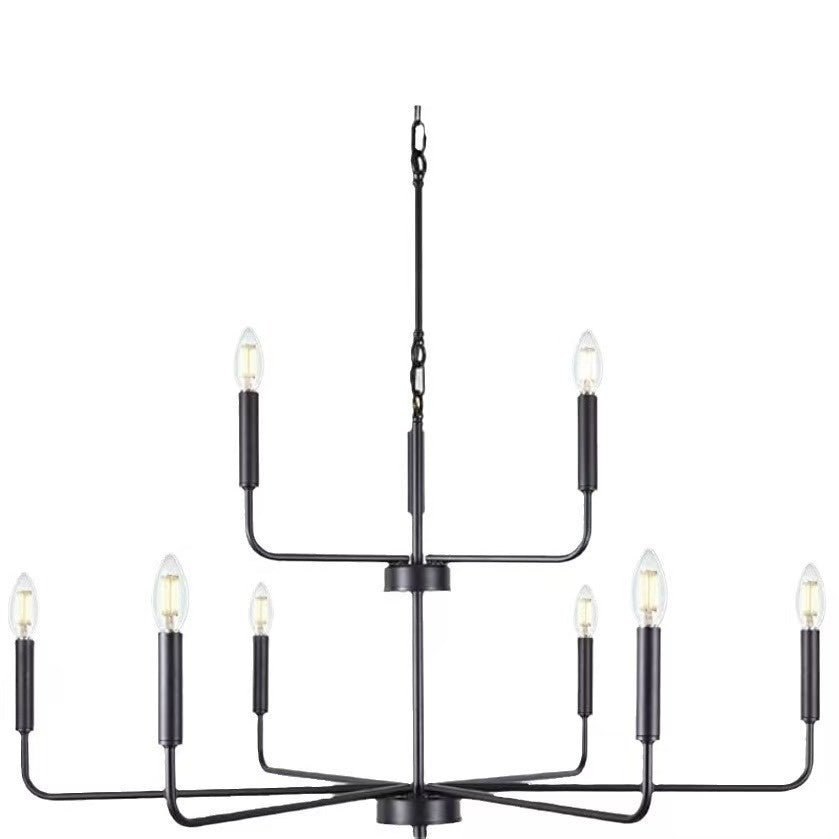 Moderne Simple et léger Luxury American Wought Iron Chandelier