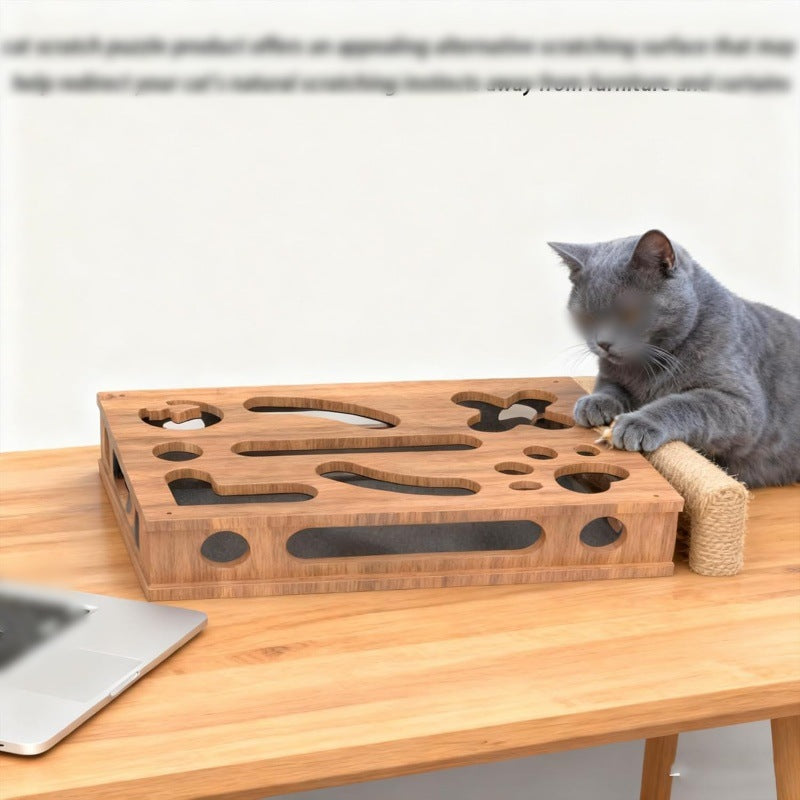 Boîte à jouets Cat Scratching Puzzle Taille standard
