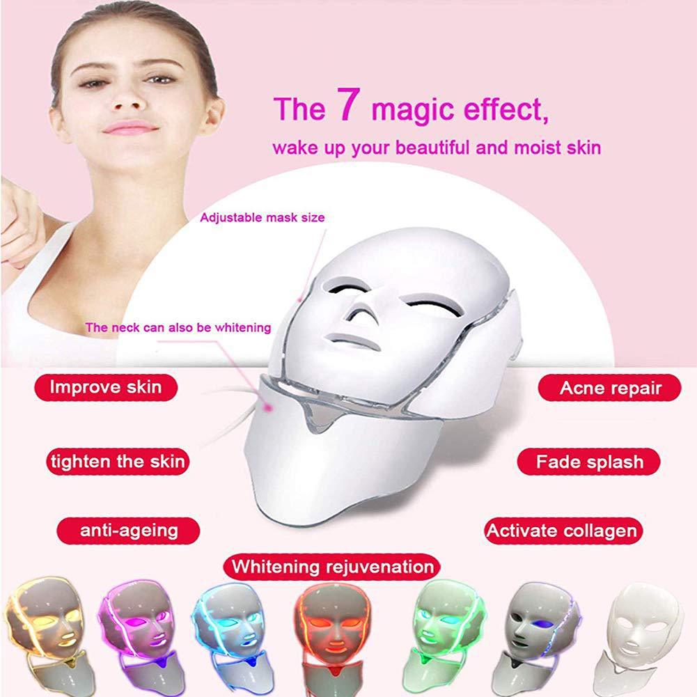 Masque d'appareillage de beauté léger de sept couleurs