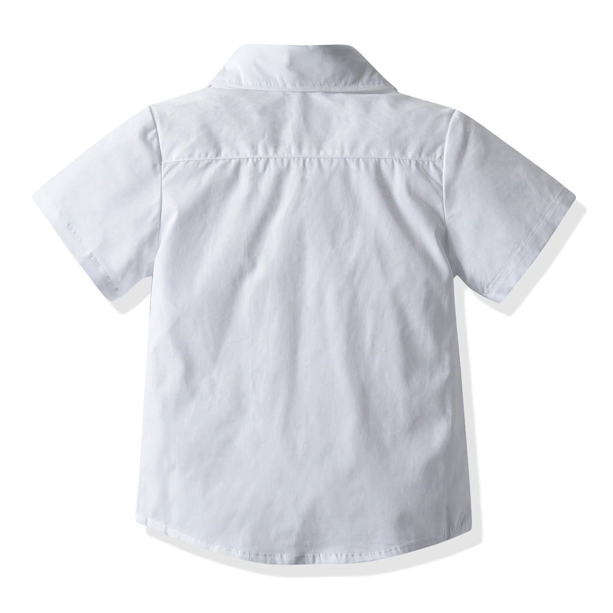 Chemise blanche à manches courtes pour garçons