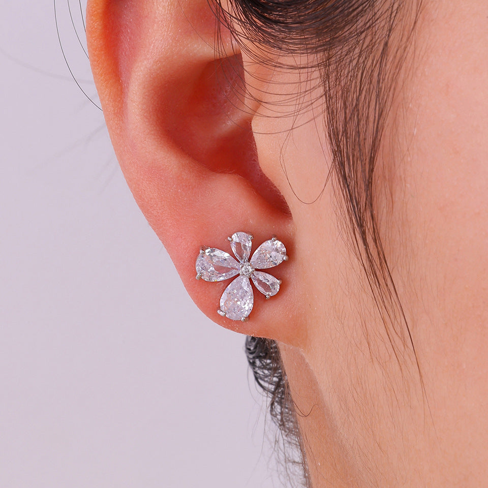Women's 5-Petal Flower Earrings