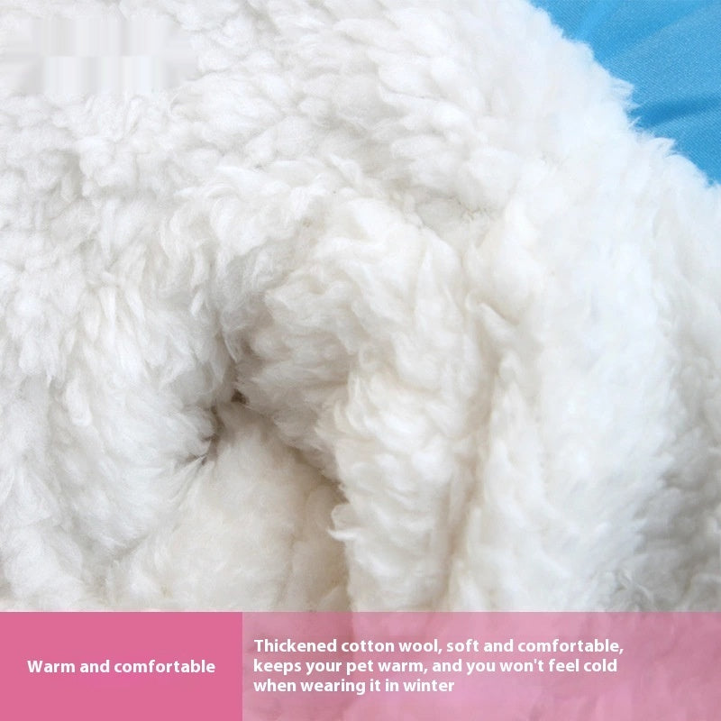 Revêtement en coton velouté en peluche manteau chaud et confortable manteau de chien réfléchissant