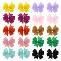 20 60pcs 3 pouces Boutique Grosgrain Ribbon Pinwheel Bows cheveux pour bébé filles