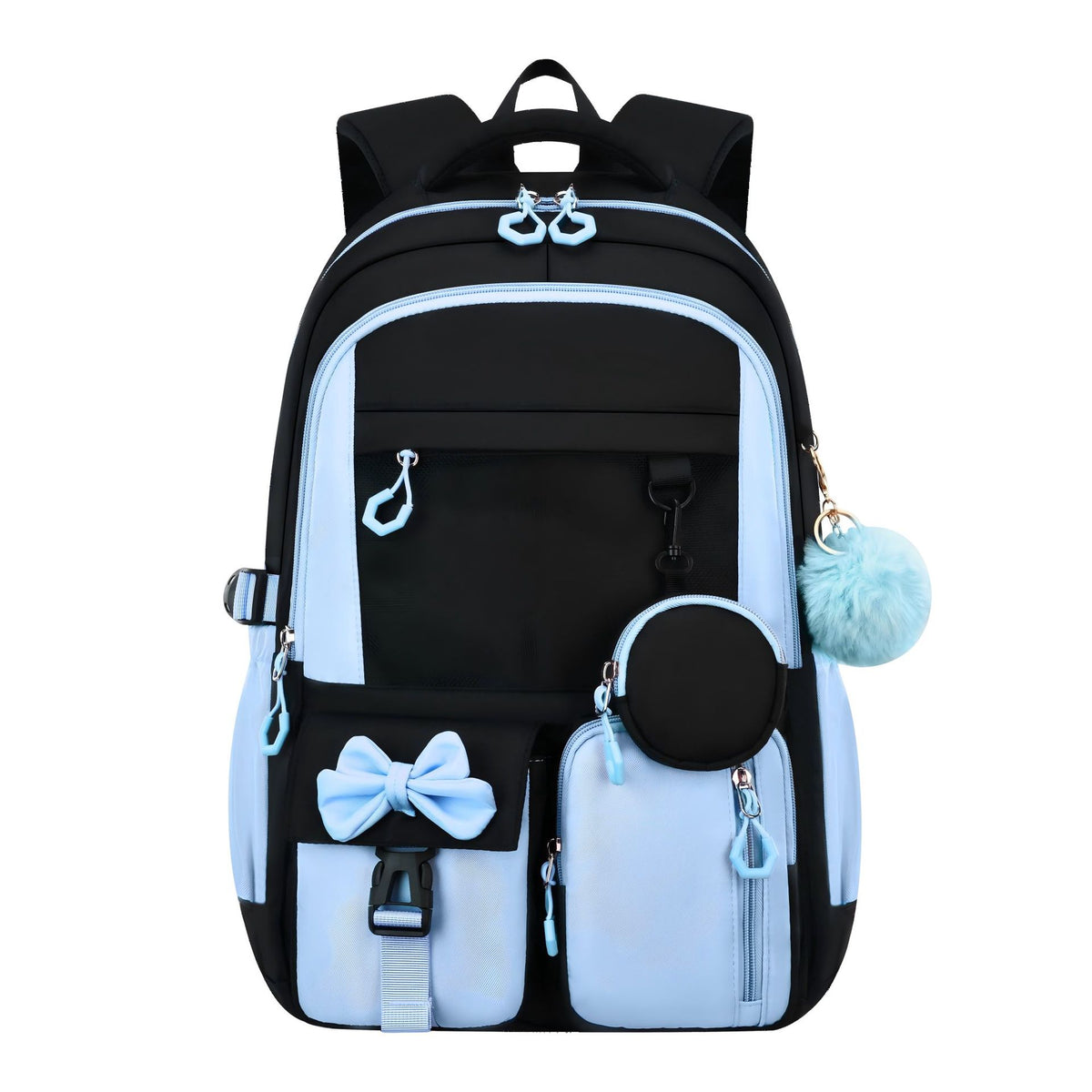 Simple Three-Piece Backpack Set for Primary and Secondary School Students