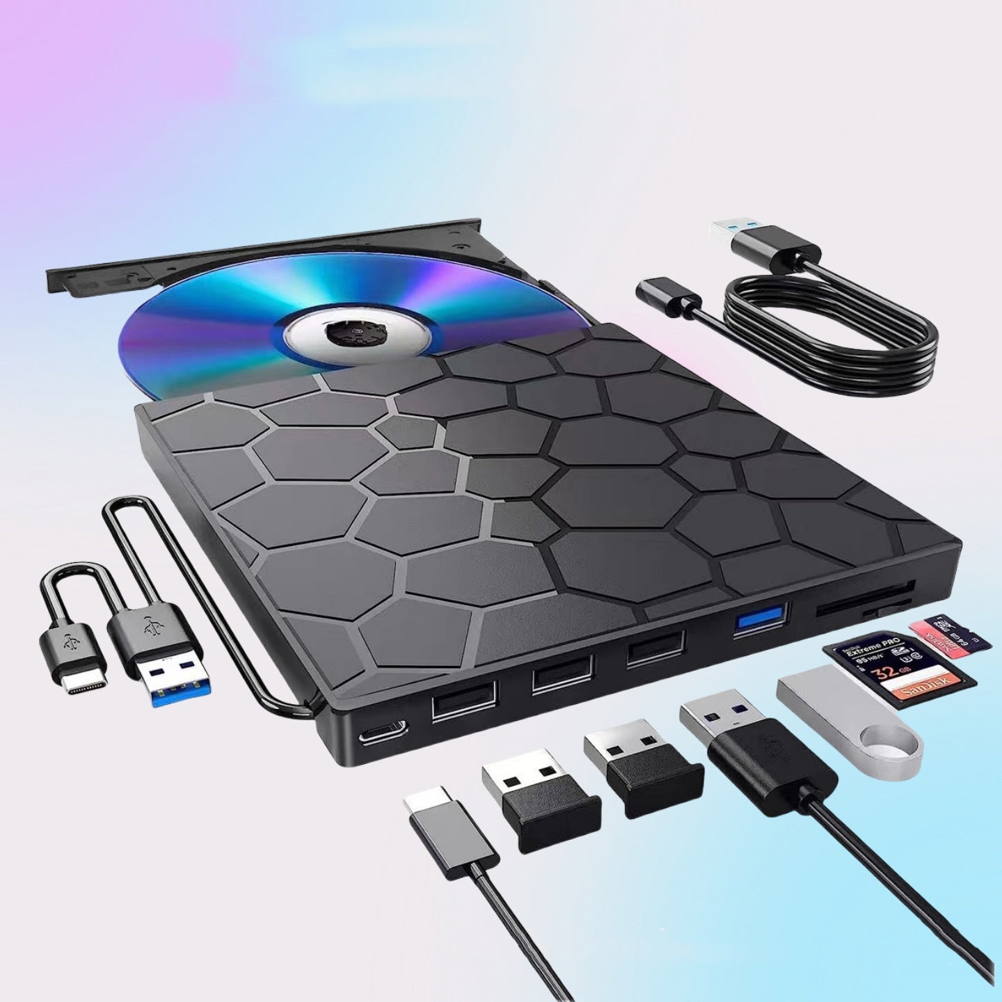Rédacteur de CD externe multifonctionnel