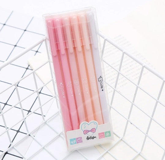 Gel Pen-Morandi-Pink-ABS-6 pièces