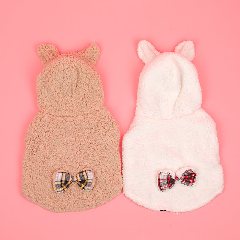 Vêtements pour animaux de compagnie doublés de polaires d'hiver