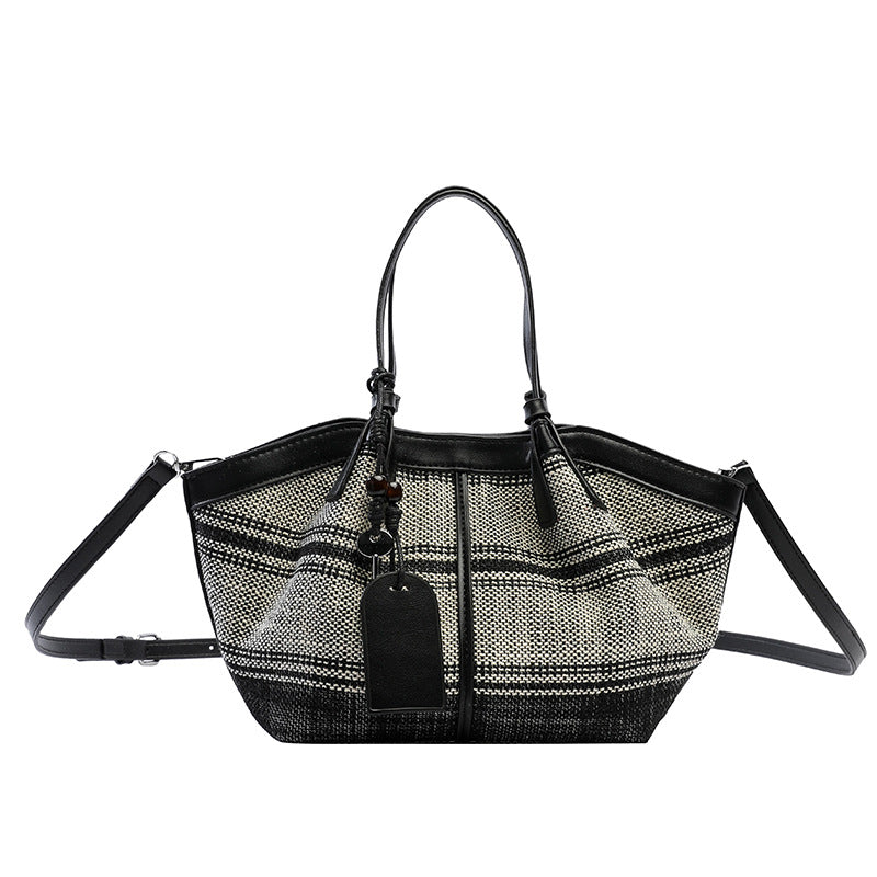 Light-Luxury Color-block sac rayé pour les femmes