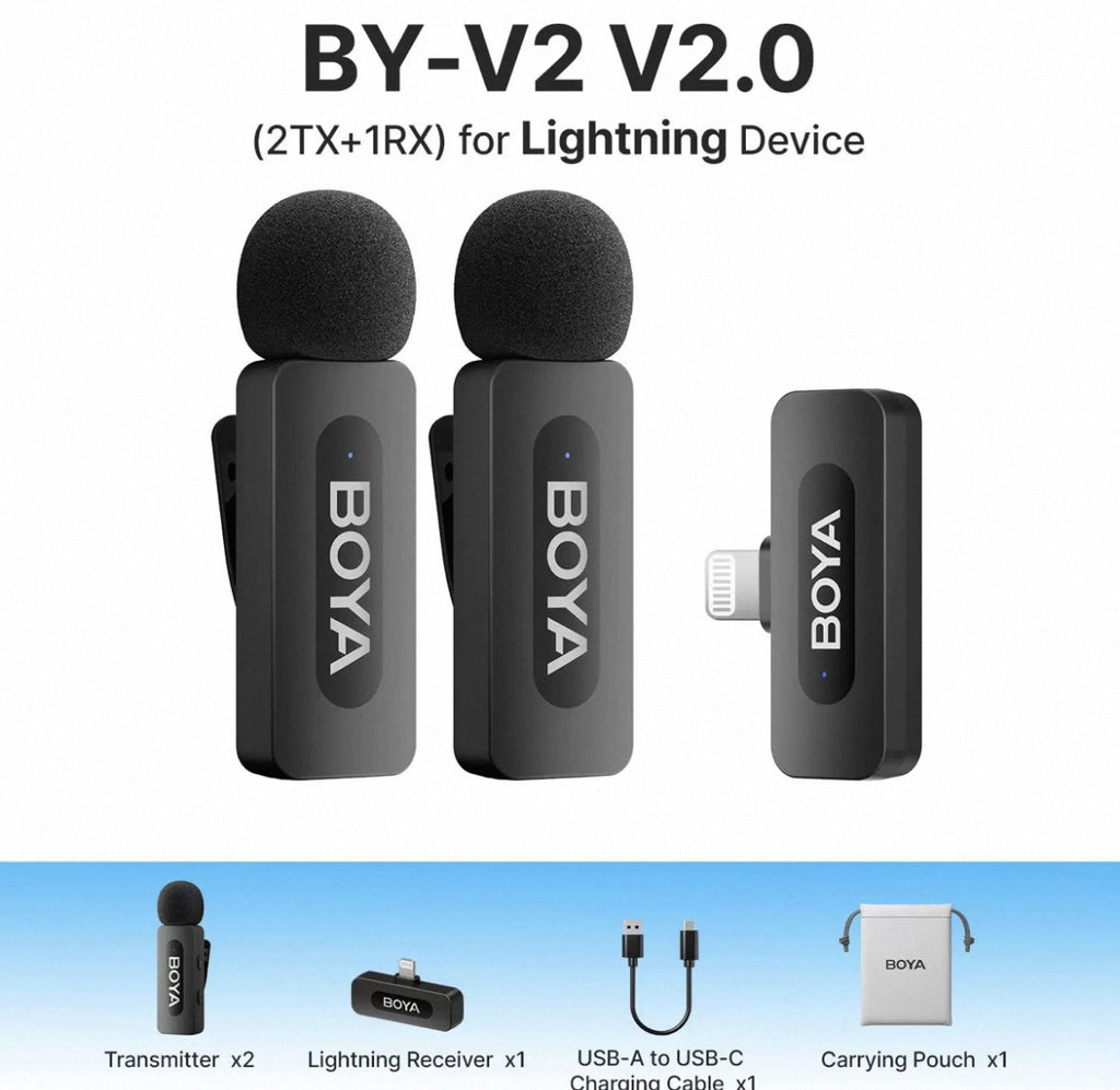 Wireless Lavalier Microphone with Triple-Level AI Noise Cancellation for Mobile Live Strea