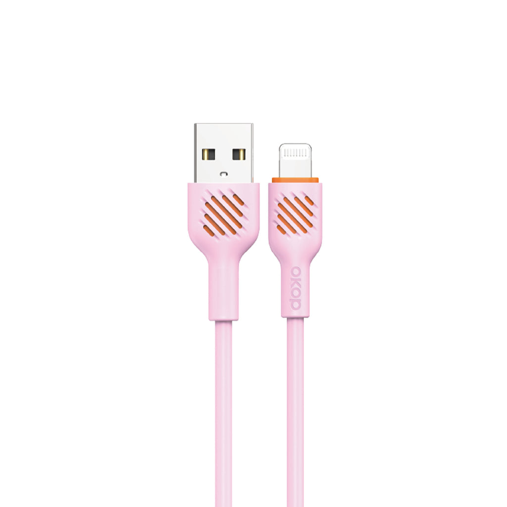 KP-317 Câble de données à charge rapide 65W Câble de recharge de téléphone portable épais compatible avec