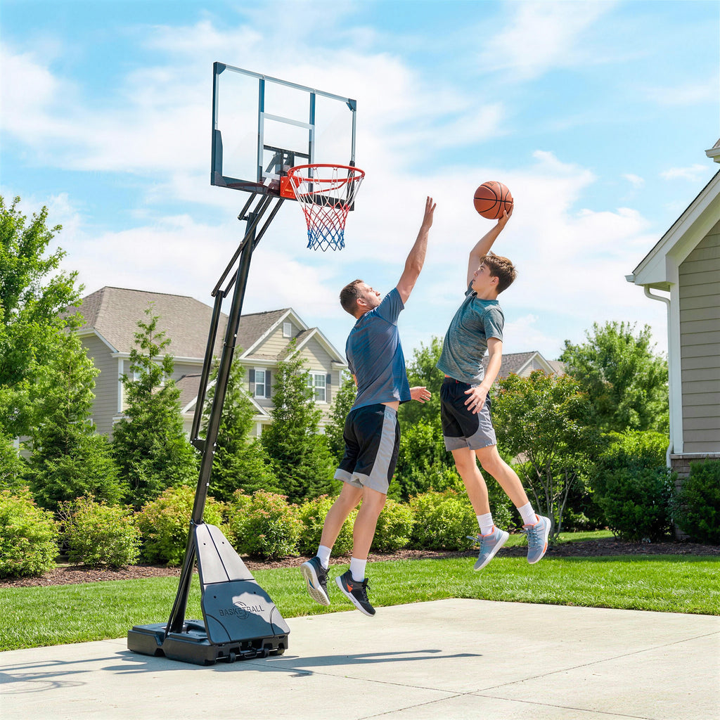 Outdoor portable basketball hoop