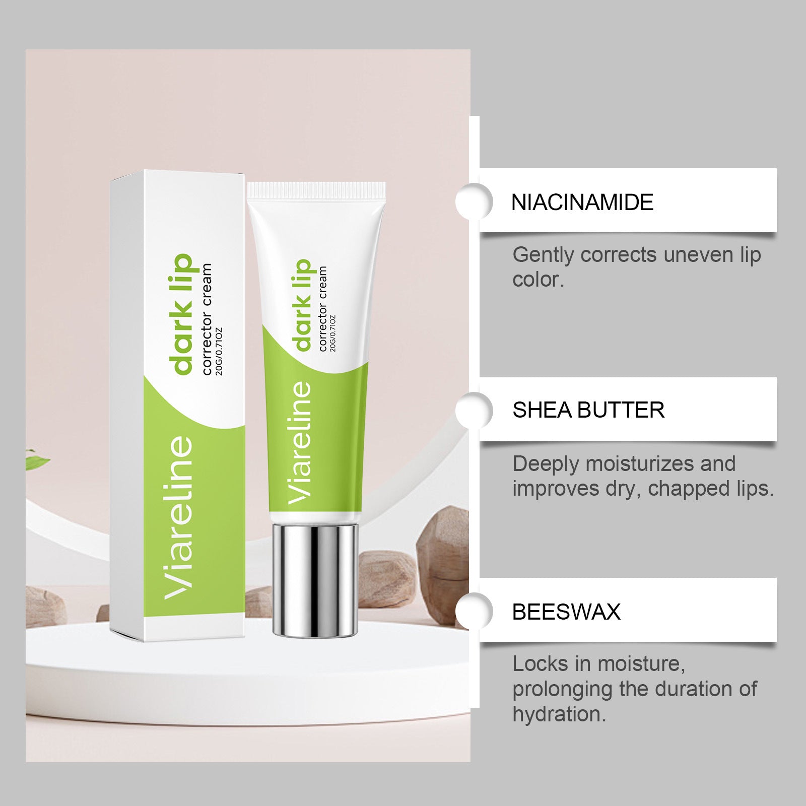 Crème de correcteur de lèvres foncées