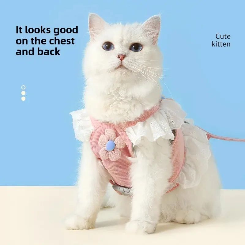 Collier de chien en laisse pour animaux Vêtements d'été pour chats et chiens