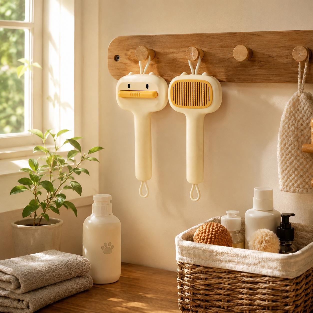 Brosse auto-nettoyante pour animaux de compagnie mignons Peigne universelle pour chats et chiens Remo