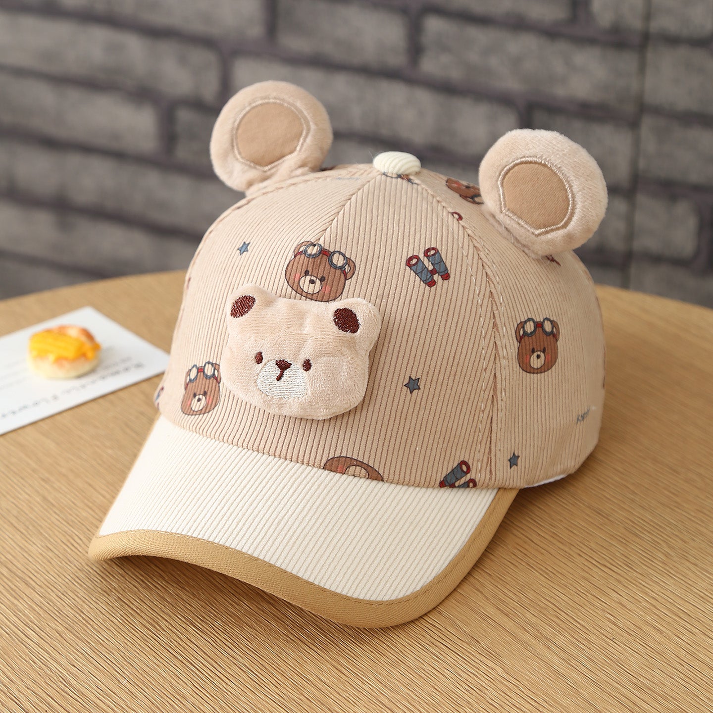 Poupée en peluche pour garçons et filles d'hiver et d'automne avec tissu Corduroy et bea pleine impression