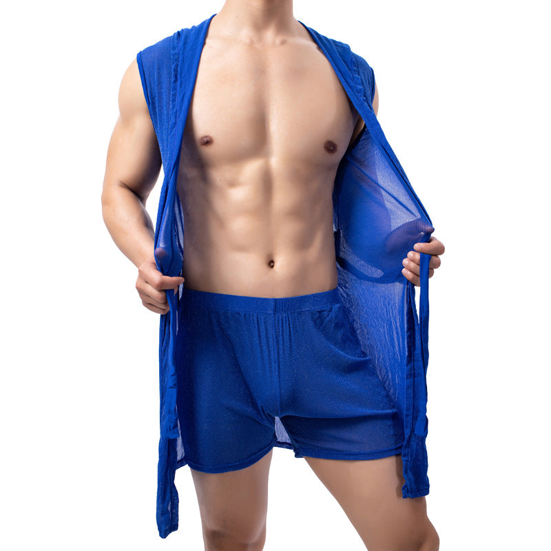 Or Dot peignoir hommes sexy manteau