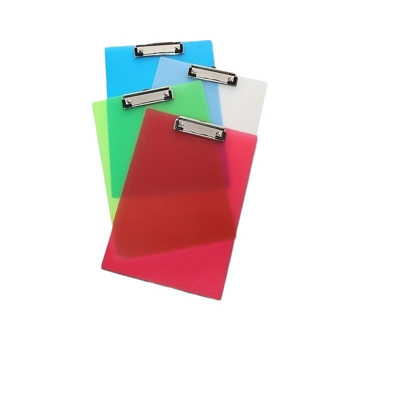 A4 Porte-plaques Plaque transparente Panneau d'écriture Pad métal plat Clip Conseil de dessin Bureau F