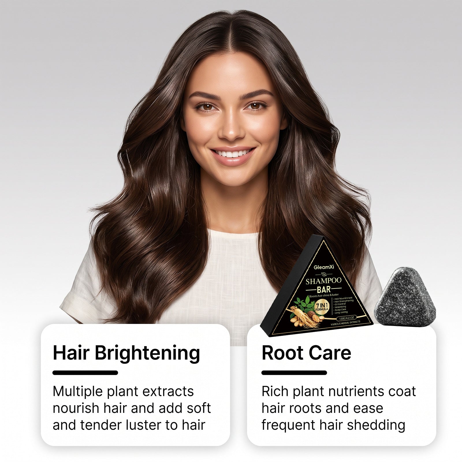 Barre de shampooing volumante et fortifiante pour les cheveux