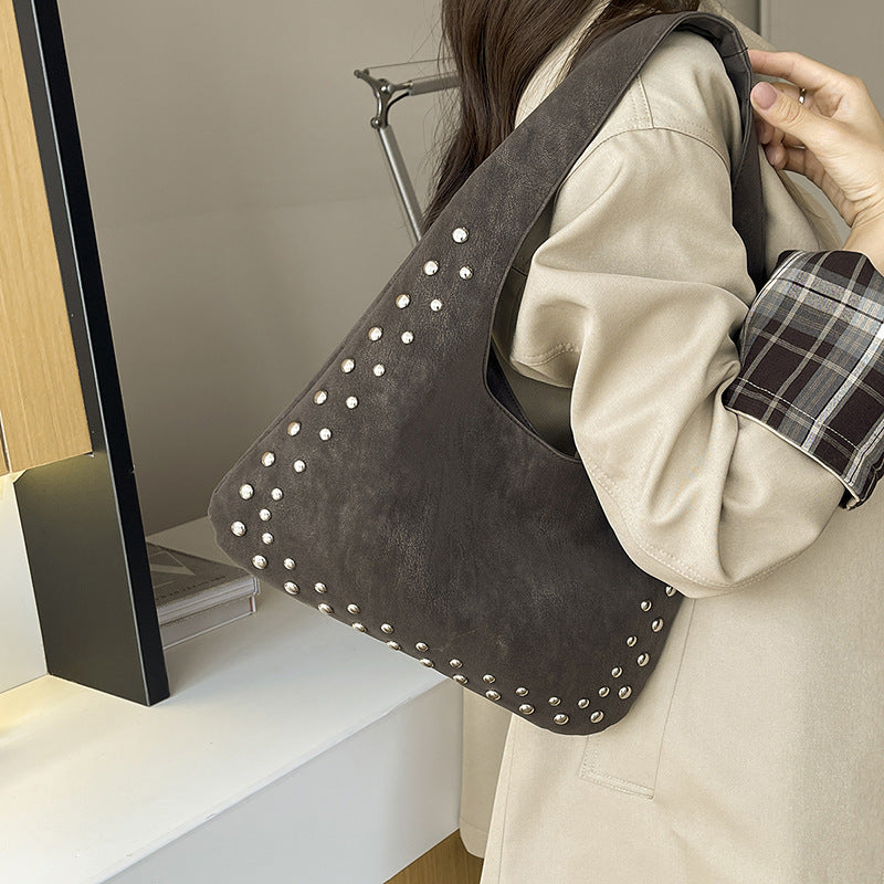 Sac à bandoulière vintage de grande capacité à la mode