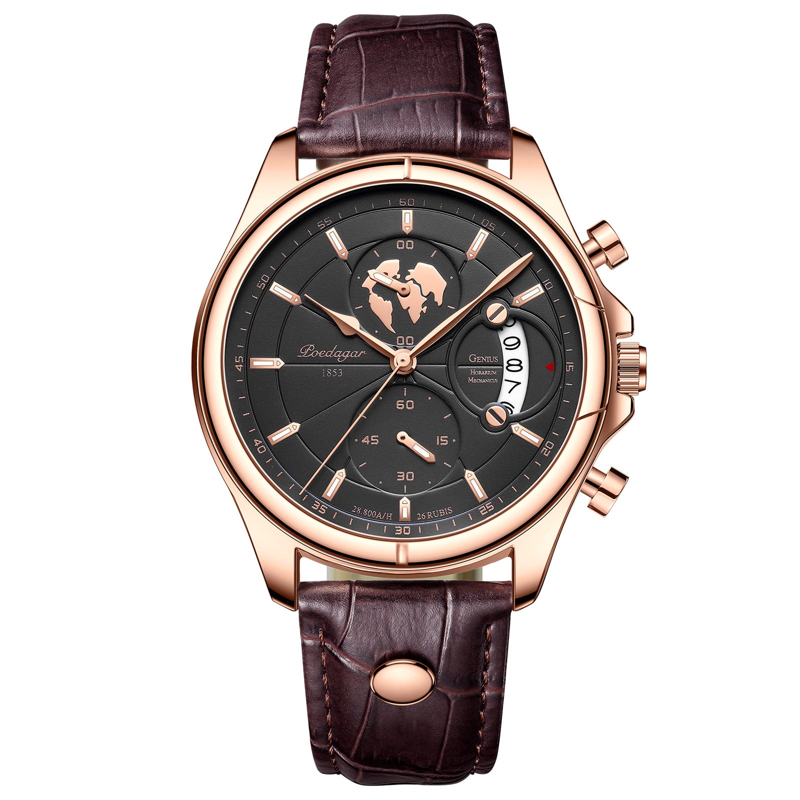 Montre à quartz multifonctionnelle à l'épreuve de l'eau pour hommes