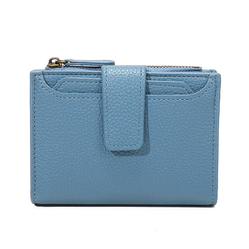 Purse fonctionnelle de pièce avec un portefeuille en cuir à anneaux pour les femmes