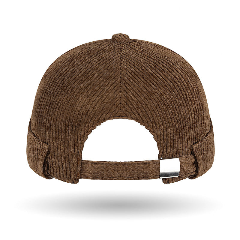 Chapeau de seau Corduroy Corduroy de couleur solide d'automne et d'hiver