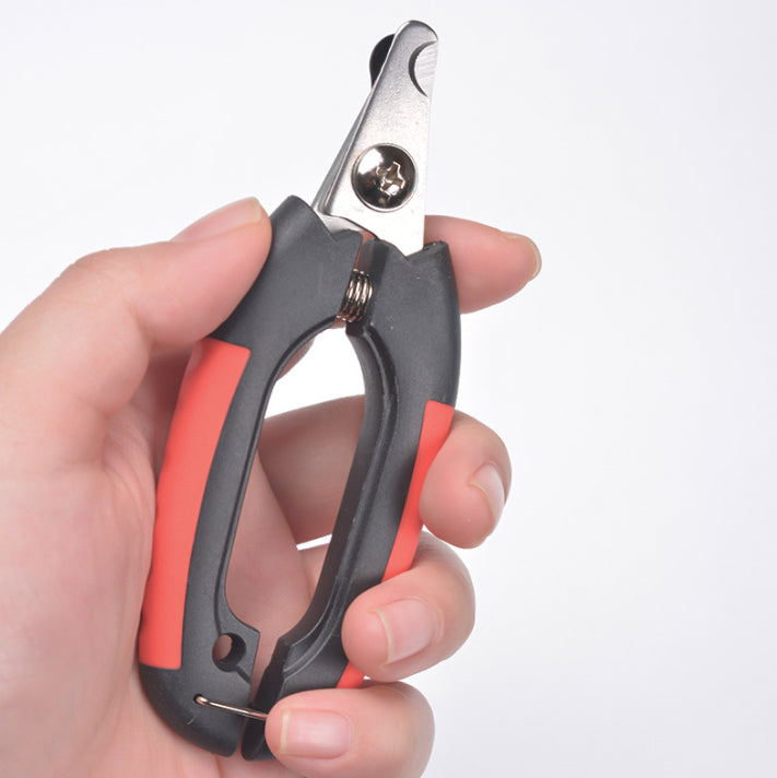 Pantoufles à ongles pour animaux de compagnie - Noir et Rouge Grande-1 pièce