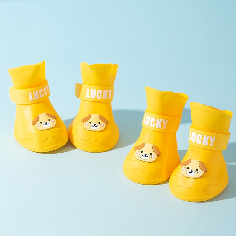 Rainshoe en caoutchouc antidérapant imperméable pour animaux de compagnie