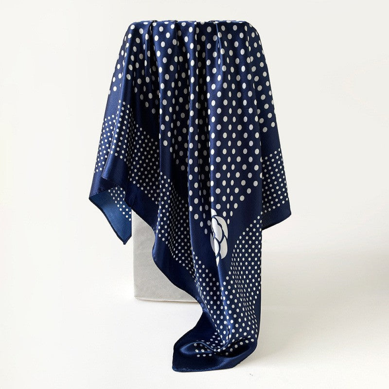 Polka-dot Imprimer Headscarf Femmes Faux Écharpe en soie