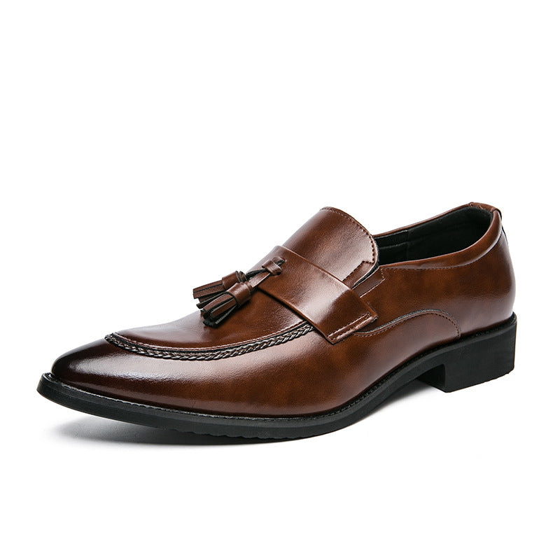 Hommes style britannique Casual Fashionable Business Tassel Chaussures en cuir
