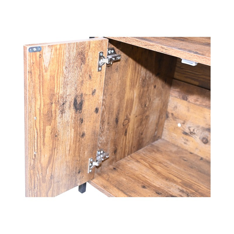 Boîte à litière en bois de chat brun rustique