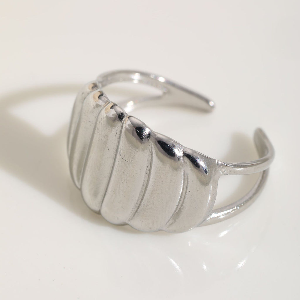 18K Or plaqué Ocean thème acier inoxydable anneau