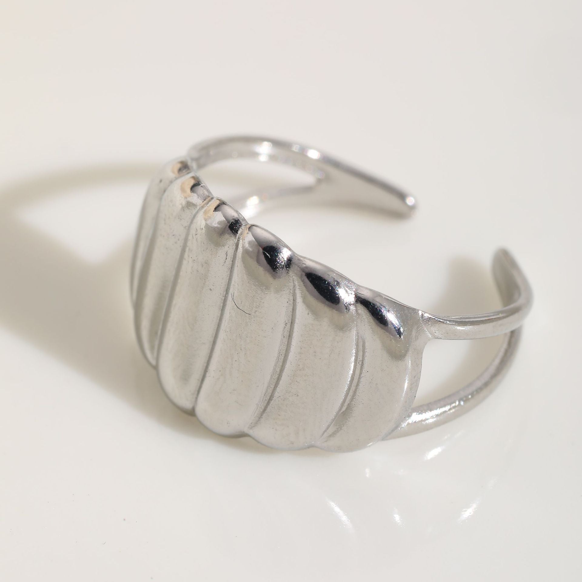 18K Or plaqué Ocean thème acier inoxydable anneau