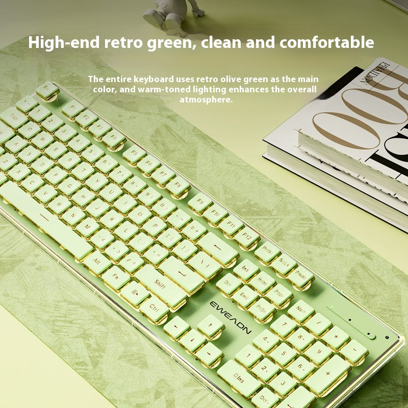 Prewalker V3 Mute filaire Mouse porte-clés costume mécanique Feeling filles Bureau Typing fils